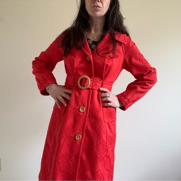 Tracy Reese Cotton Embroidered Trench 6 - Picture 5 of 16